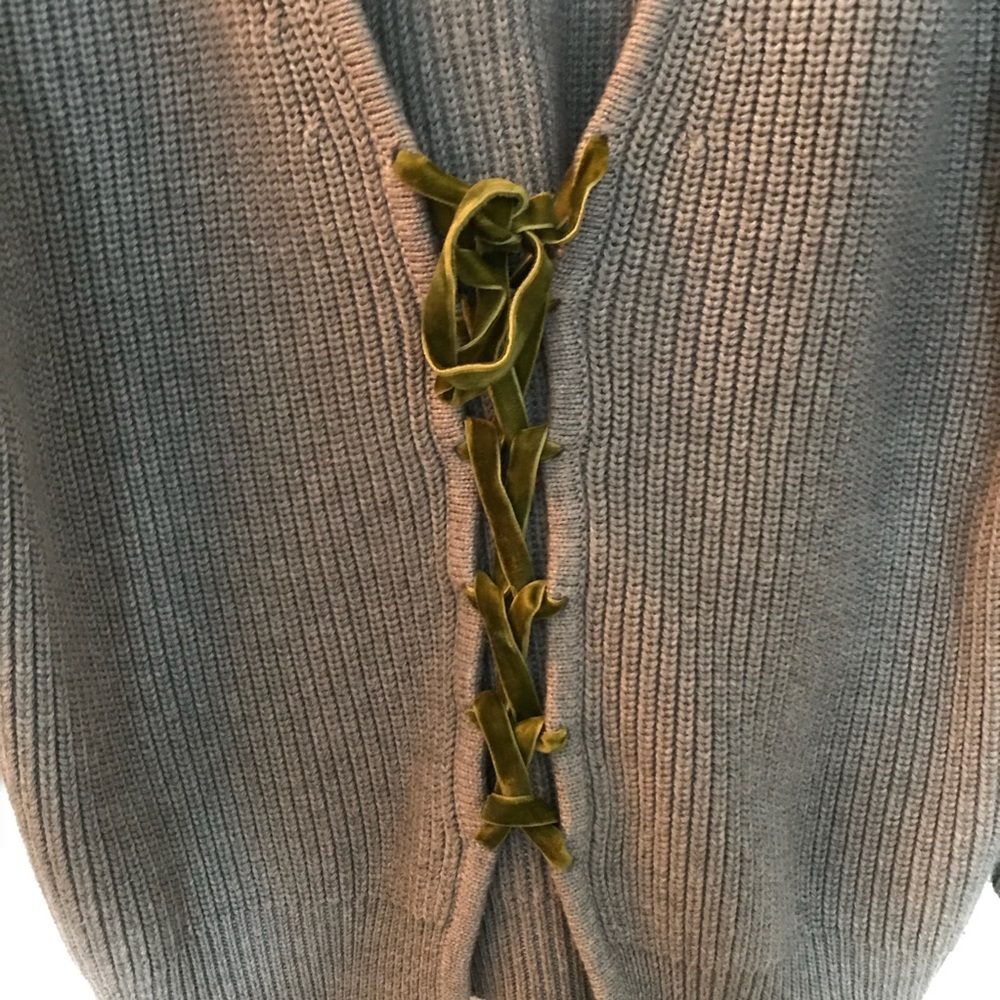 Cute beck split sweater with lace up detail